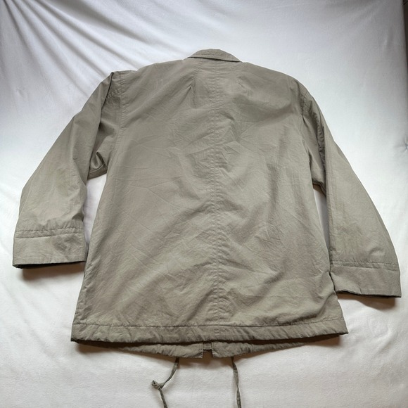 MULBERRY STREET Khaki Utility Jacket Tan Vintage Y2K Button‎ Snap Pockets S - Picture 14 of 16